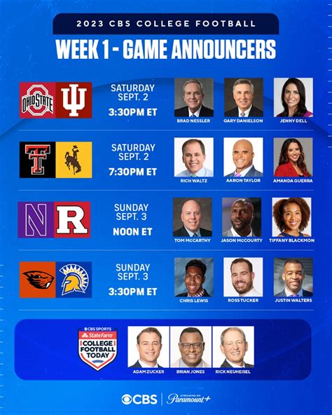 nbc college football halftime announcers|cbs nfl announcers 2023.